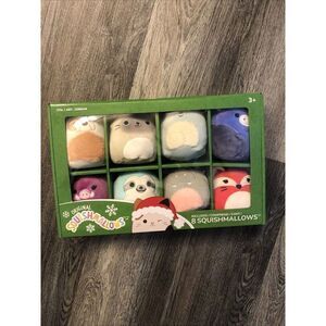 Squishmallows Ultra-Soft 4-Inch Christmas Holiday Tree Ornaments, 8 Pack. Sealed